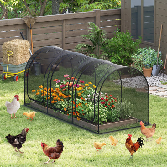 Tunnel Crop Cage Large Portable Plant Protection Tent with 3 Roll-up Zippered Doors Greenhouses Options at Gallery Canada