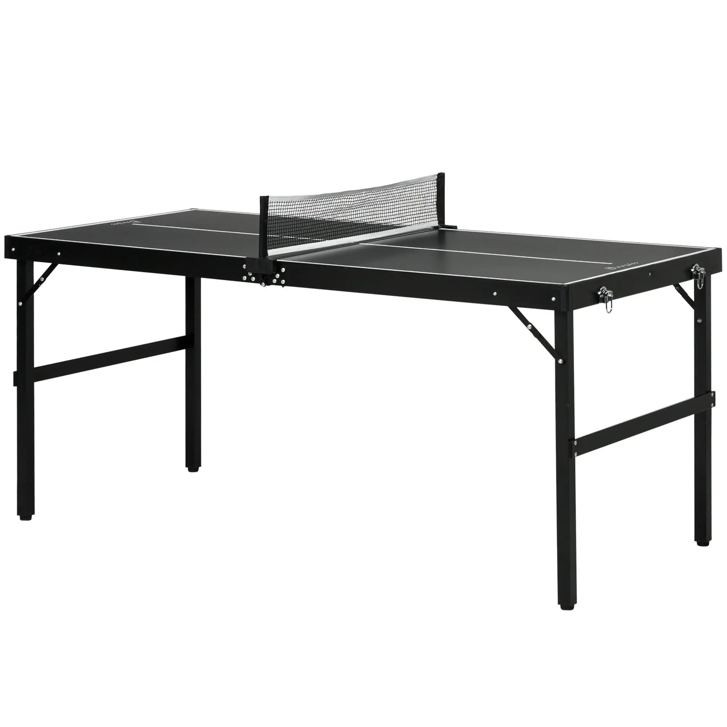 Mini Folding Table Tennis Table, Aluminium Frame, Portable, Black Game Tables at Gallery Canada