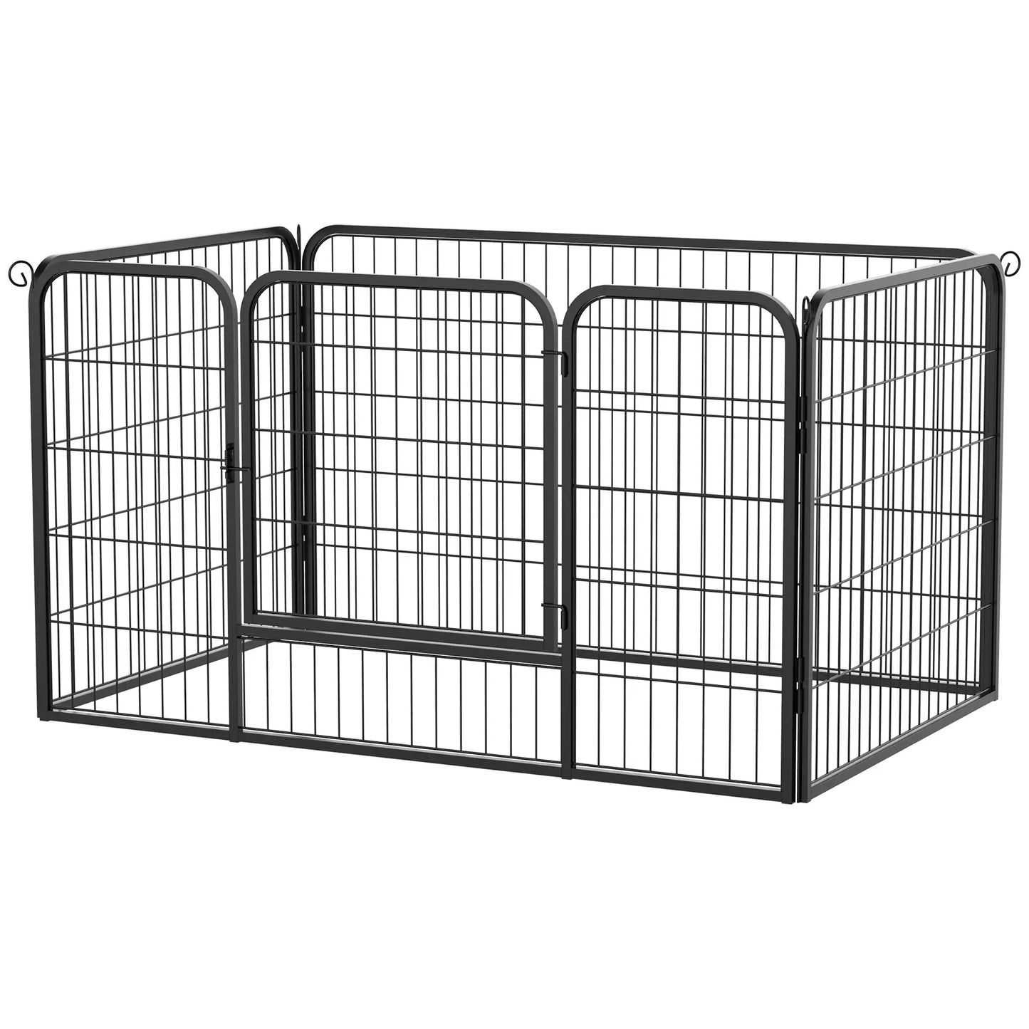 32"W 4-Panel Metal Dog Playpen, Indoor Outdoor Pet Fence, Black Houses, Kennels & Pens at Gallery Canada