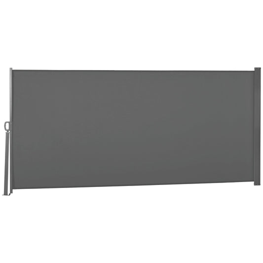 Patio Outdoor Folding Retractable Side Awning Privacy Screen with Resistance to UV Rays &; Wind, 118" x 63", Light Grey - Gallery Canada