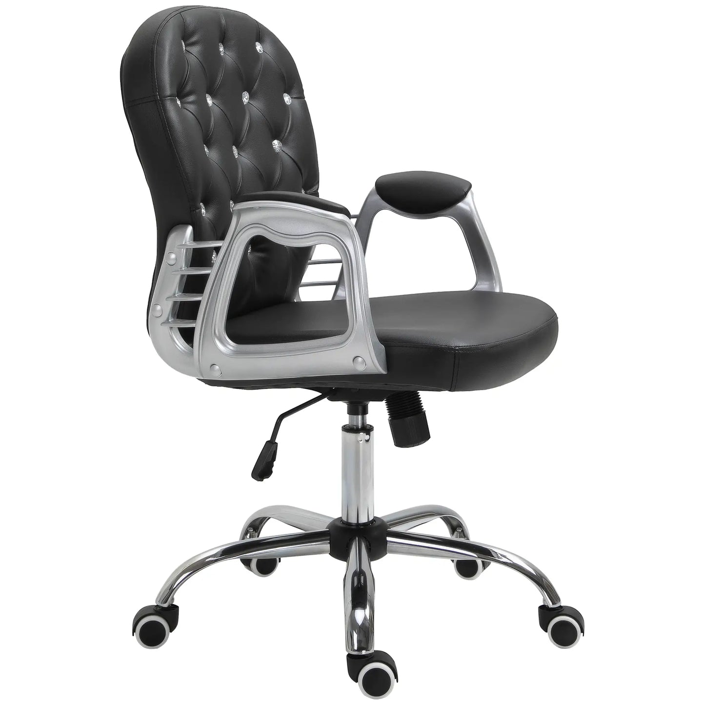 Ergonomic Office Chair, Adjustable Height, Padded Seat, Black Executive & Manager Chairs at Gallery Canada