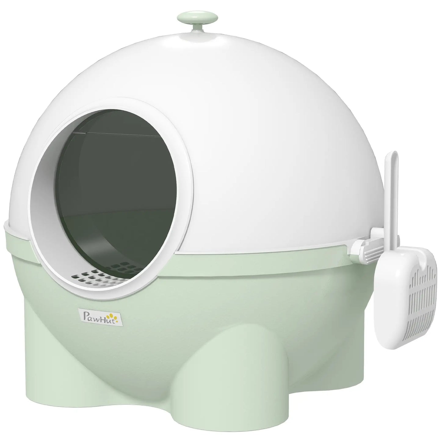 Enclosed Cat Litter Box, Large with Lid, Scoop, Leaking Sand Pedal, Light Green Cat Litter Box Enclosures at Gallery Canada