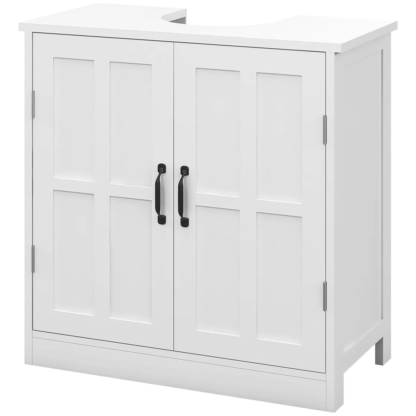 Pedestal Under Sink Cabinet, Bathroom Vanity Storage, Double Doors, Adjustable Shelf, White Bathroom Cabinets at Gallery Canada