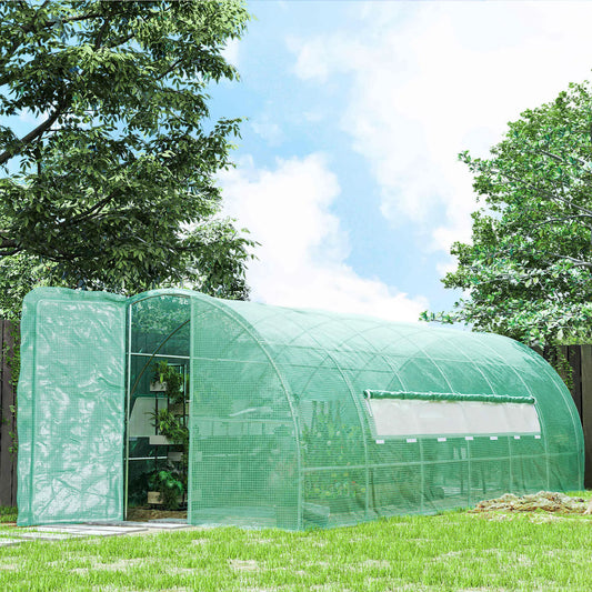 20x10x6.6ft Heavy Duty Walk-in Greenhouse, PE Cover, Green Portable Greenhouses Green at Gallery Canada