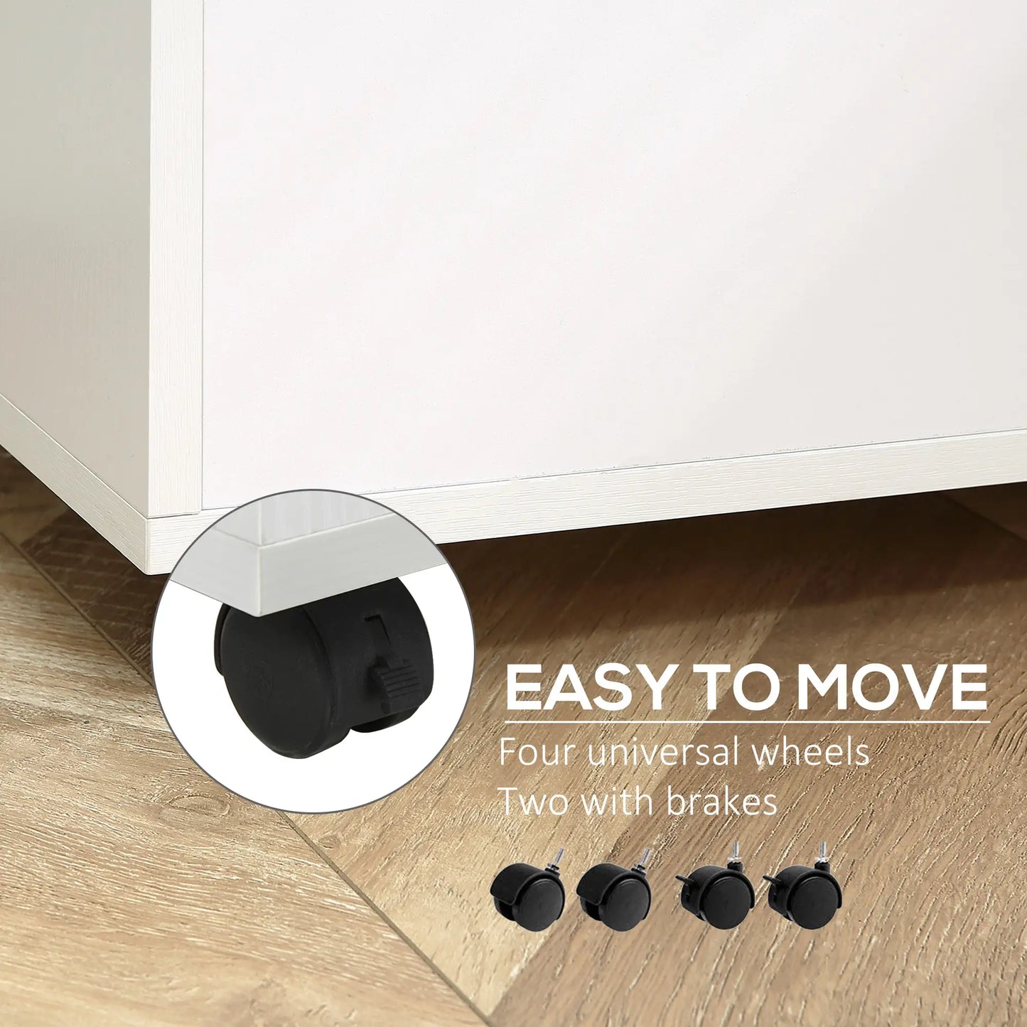 2 Drawer File Cabinet with Lock, Mobile Vertical Filing Cabinet, White Office Cabinets & Cupboards at Gallery Canada