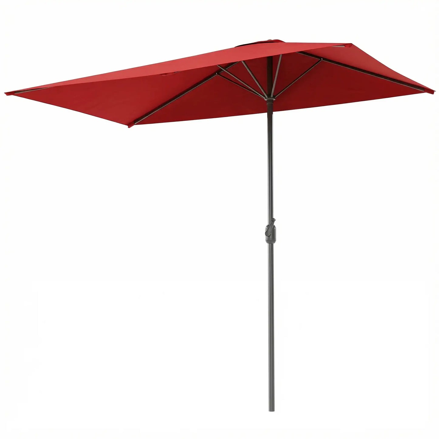 8Ft Half Round Umbrella, Outdoor Patio Balcony Sun Shade w/5 Ribs Half Round Umbrellas at Gallery Canada