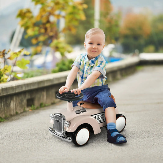 Classic Ride On Car for Toddlers, Foot To Floor, 18-36 Months, White Push Cars for Toddlers Cream White, Black, Brown at Gallery Canada