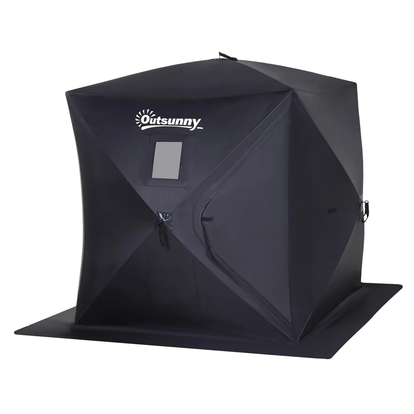 2 Person Ice Fishing Tent, Shelter with Carry Bag, Black Ice Fishing Tents at Gallery Canada