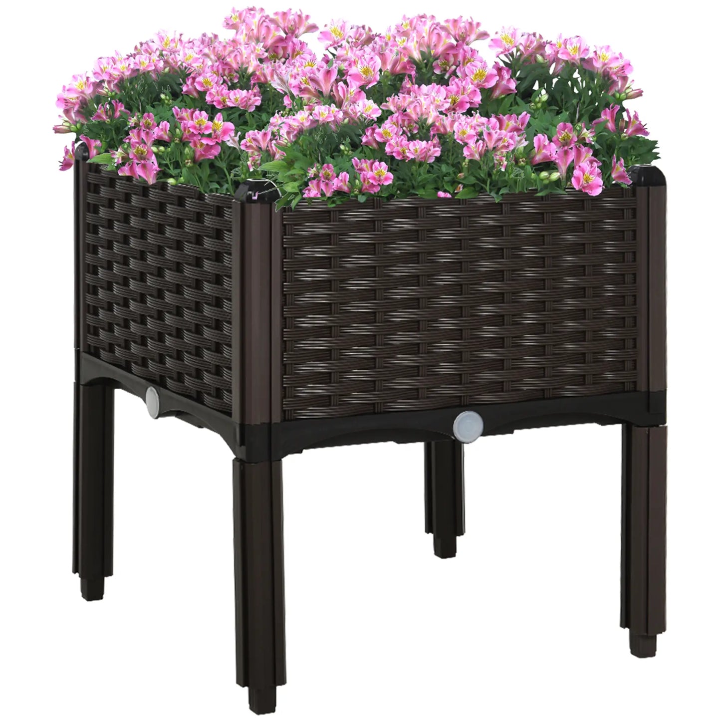 Raised Garden Bed, PP Flower Bed, Vegetable Herb Grow Box, Brown Elevated Garden Beds at Gallery Canada