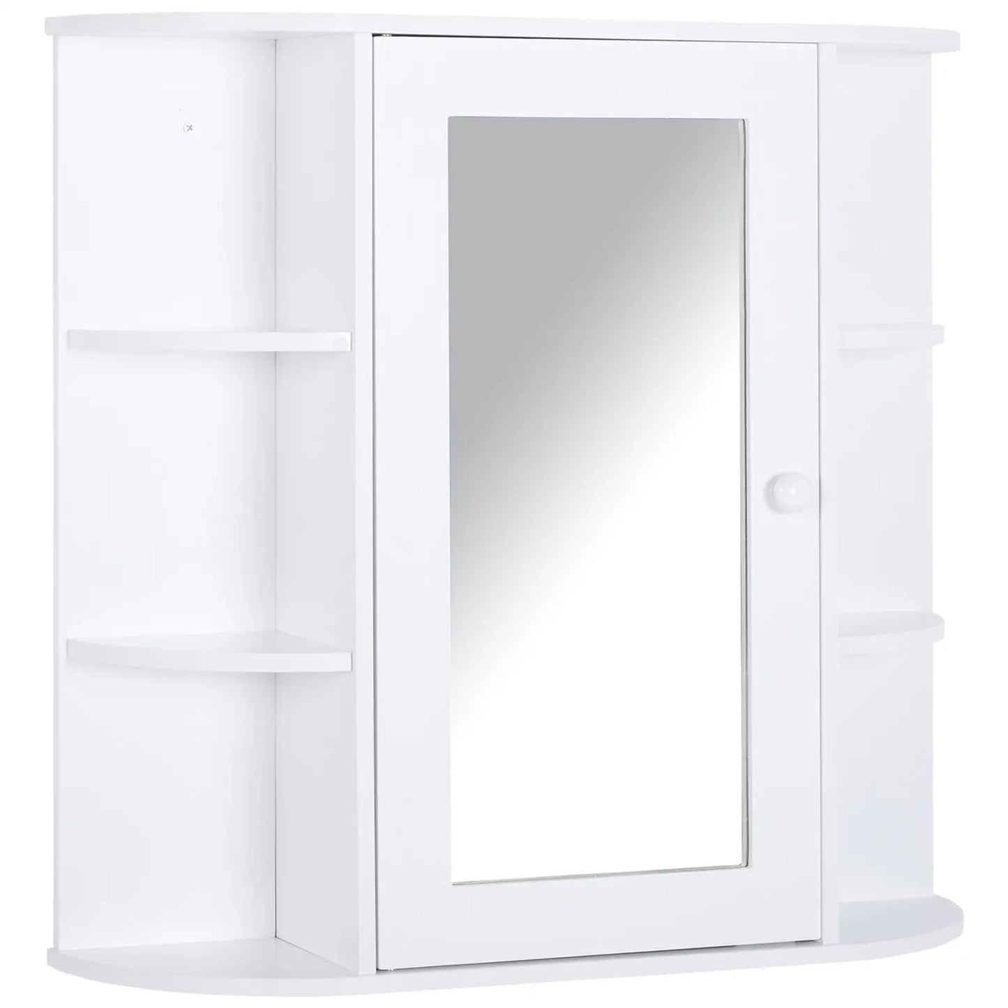 Mirrored Bathroom Wall Cabinet, Wall Mounted, With Door & Shelves, White Mirror Medicine Cabinets at Gallery Canada