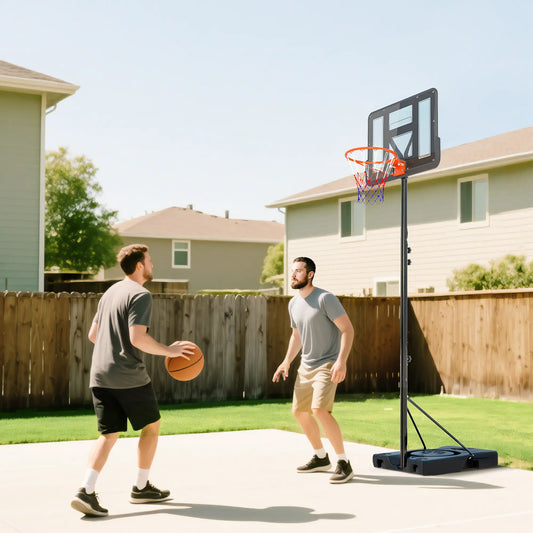 Portable Basketball Hoop, 4.6-10ft with Wheels, 43" Backboard, for Teenagers Youth Adults Basketball Black at Gallery Canada