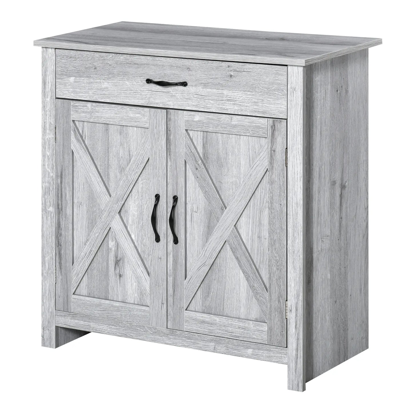 Farmhouse Sideboard Buffet Cabinet, Grey Grain, Barn Door Storage, Grey Bar Cabinets at Gallery Canada