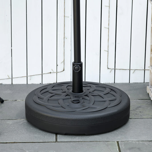 77 lb Heavy Duty Patio Umbrella Base, 22" Round, Black Umbrella Bases Black at Gallery Canada