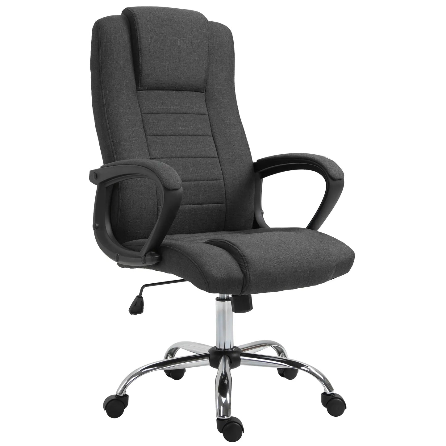High Back Office Chair, Adjustable Height, Swivel Wheels, Tilt, Charcoal Grey Executive & Manager Chairs at Gallery Canada