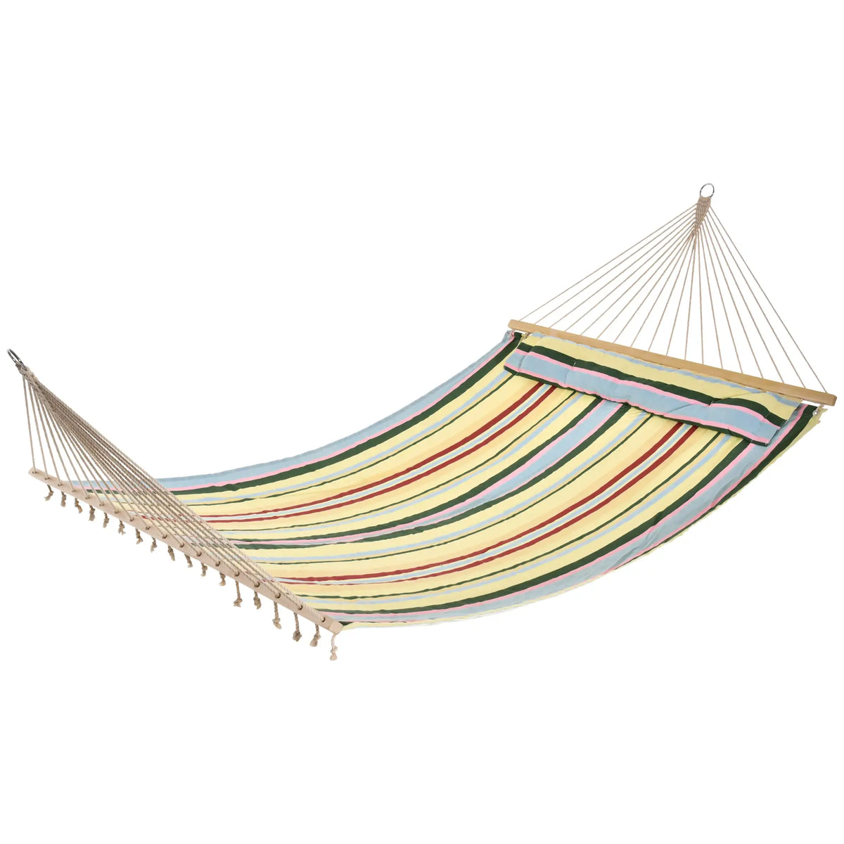 "83" Patio Double Hammock With Pillow, Red Stripe Camping Hammocks at Gallery Canada