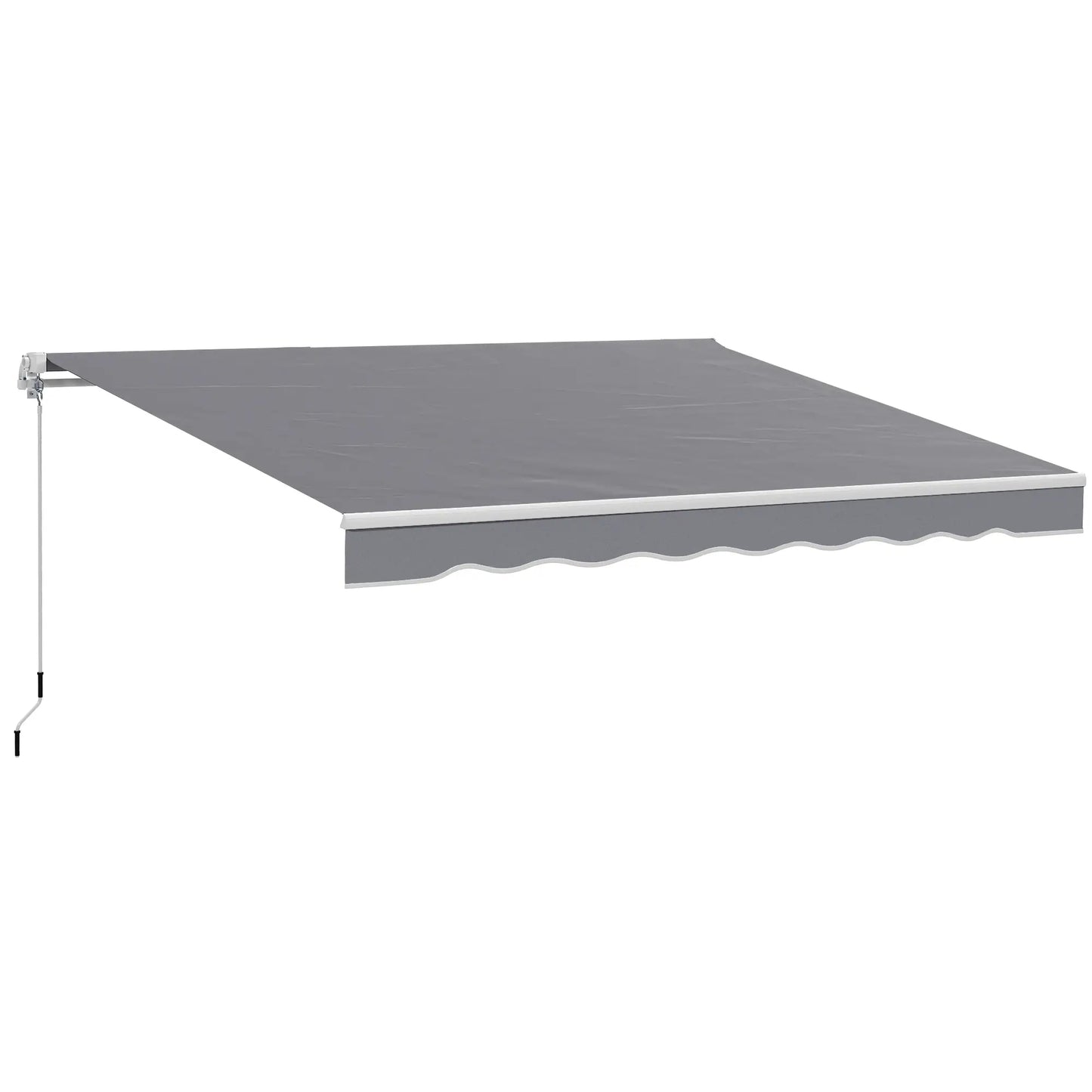 8' x 7' Retractable Awning, UV Water-Resistant Fabric, Dark Grey Patio Awnings at Gallery Canada