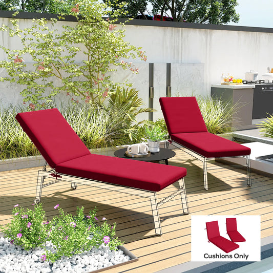 Patio Chair Cushion Set, 2-Piece, With Ties, Wine Red Patio Chair Cushions Wine Red at Gallery Canada