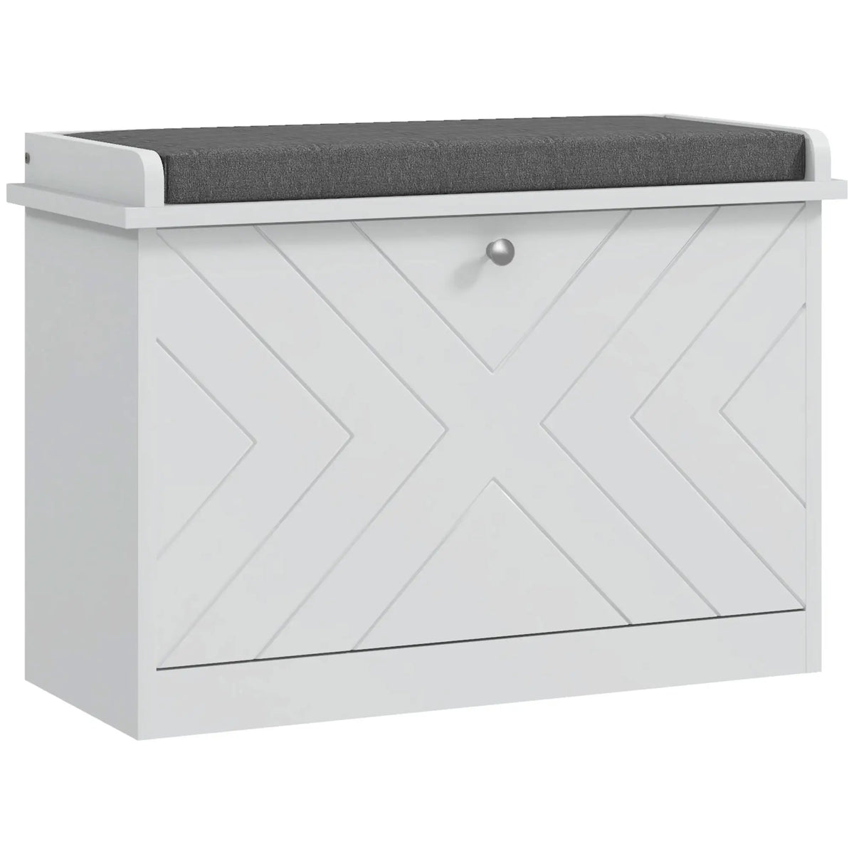 Upholstered Shoe Storage Bench with Flip Drawer, Adjustable Shelf, 6 Pairs Shoe Storage Cabinets & Racks at Gallery Canada