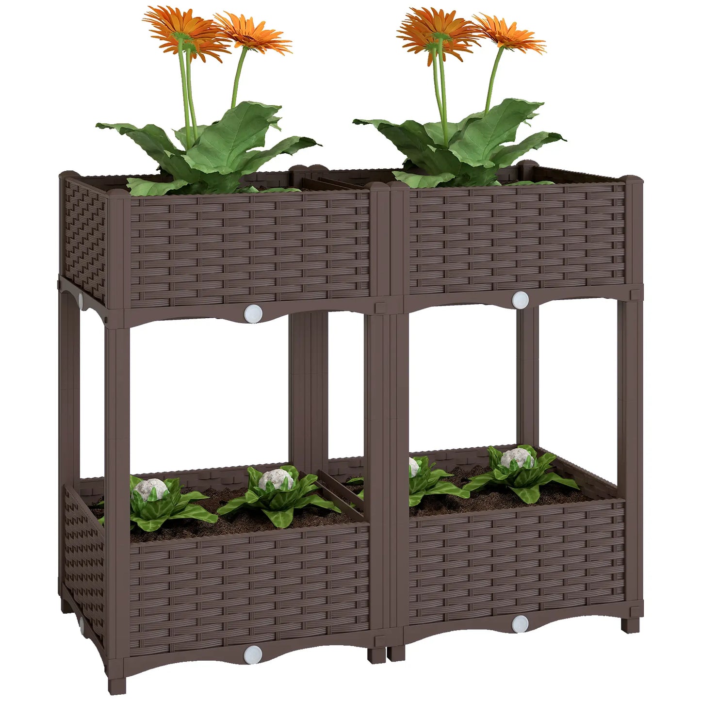 Plastic Raised Garden Bed With Legs, Self Watering Planter Boxes Elevated Garden Beds at Gallery Canada