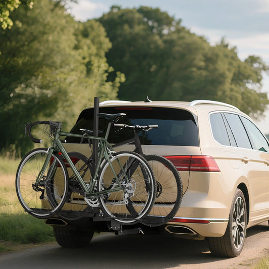 Hitch Bike Rack for Car, 200 lbs, 2 Bike Platform, Safety Strap, 2" Receiver, Black Automotive Black at Gallery Canada