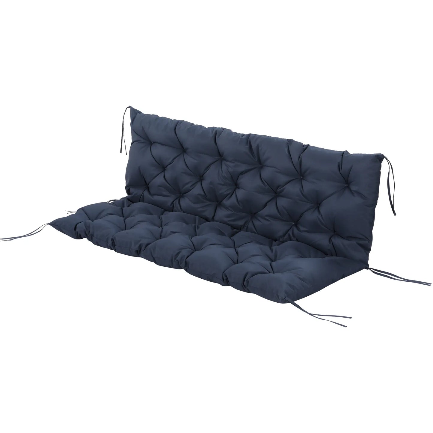 Porch Swing Cushion, Garden Bench Cushion with Backrest, Non-Slip 3-Seater, 59.1" x 38.6", Dark Blue Patio Chair Cushions at Gallery Canada