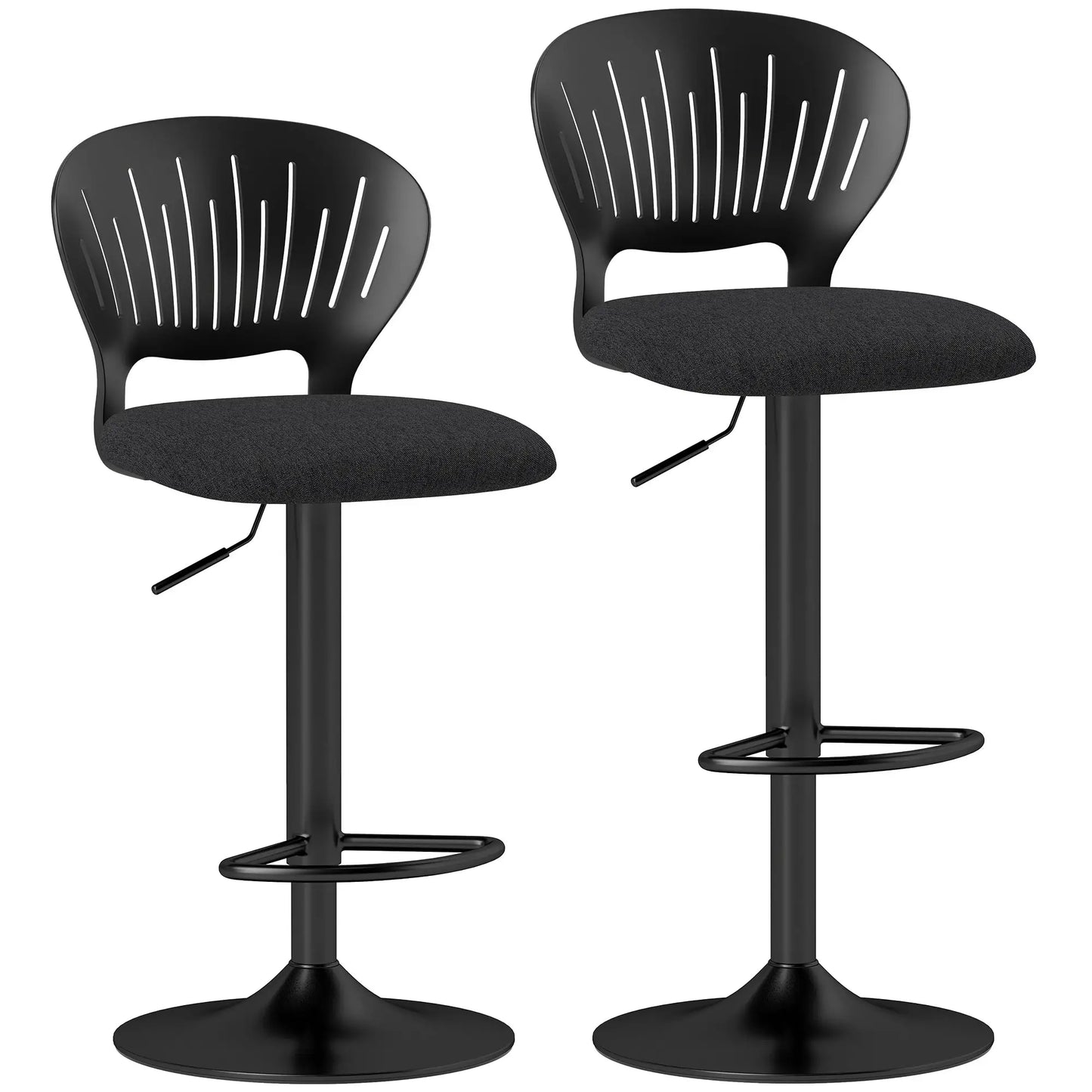 Modern Swivel Bar Stools, Set of 2, Counter Height, Black Bar Stools at Gallery Canada