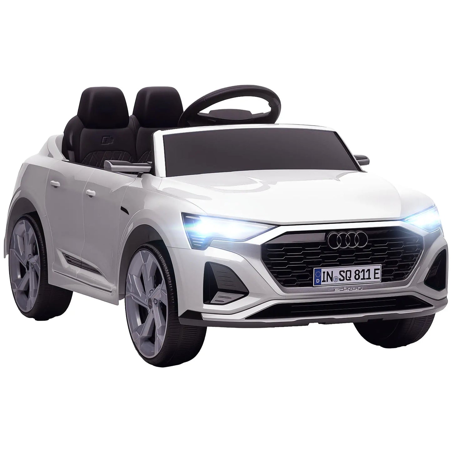 12V Kids Electric Car, Audi Q8 E-Tron Sportback, Remote Control, White Electric Toy Cars at Gallery Canada