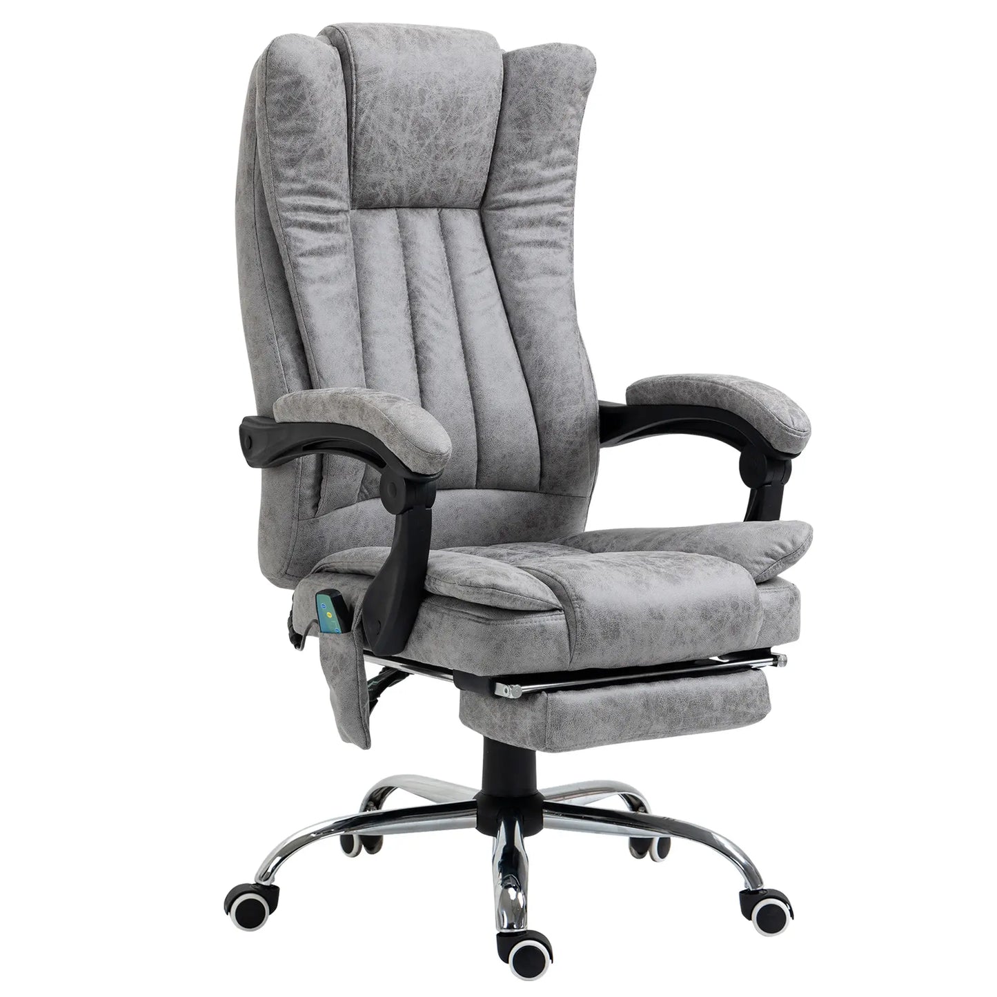 Office Chair, Vibration Massage Recliner, Retractable Footrest, Grey Massage Chairs at Gallery Canada