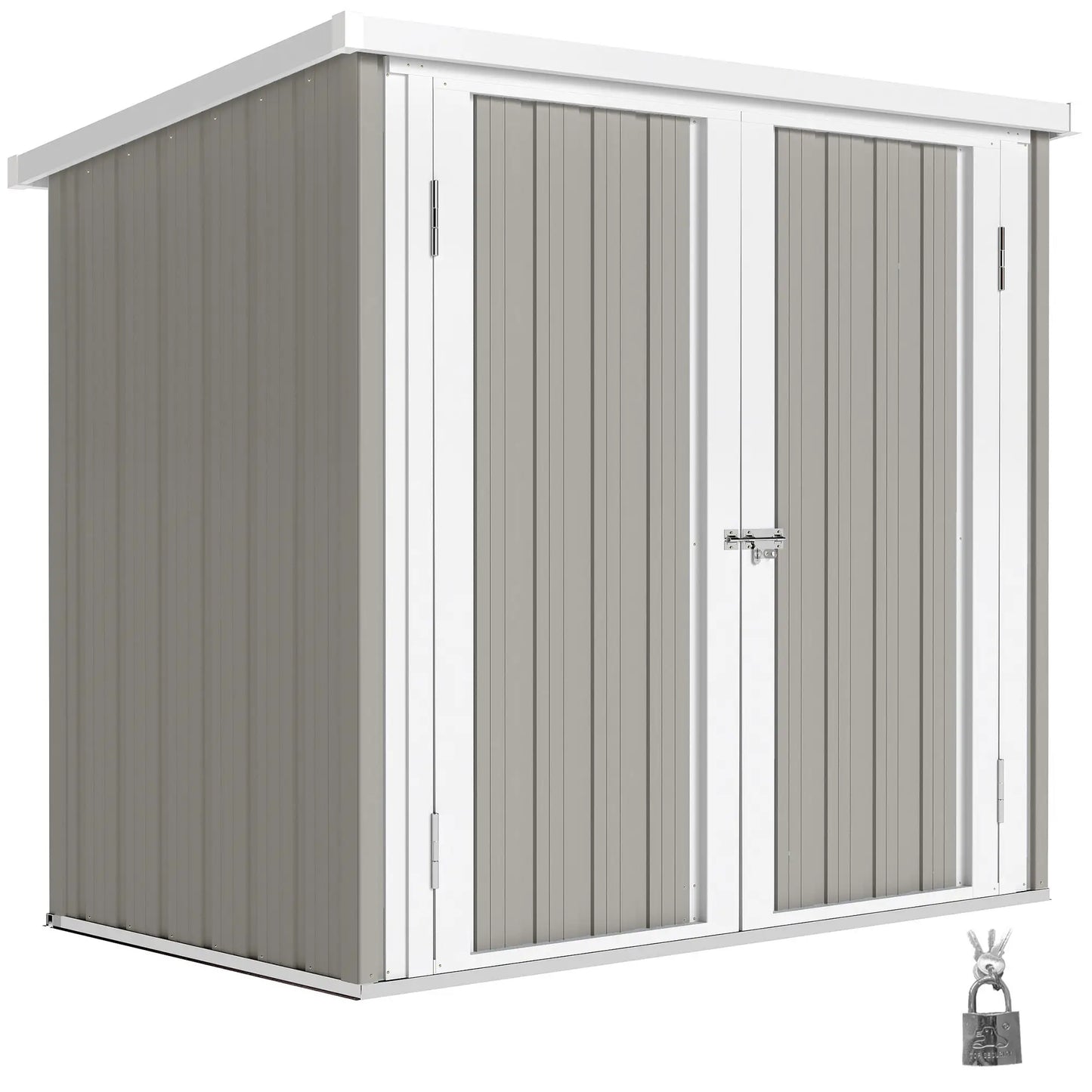 5' x 3' Metal Garden Storage Shed, Tool House With Double Doors Sheds at Gallery Canada