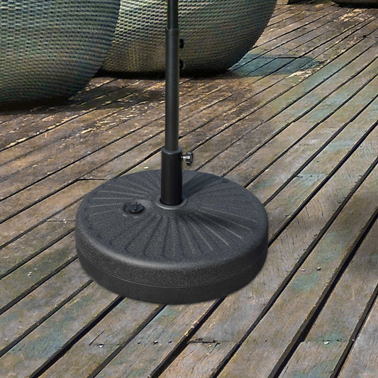 48 lb Heavy Duty Patio Umbrella Base, Water Filled Stand, Black Umbrella Bases Black at Gallery Canada