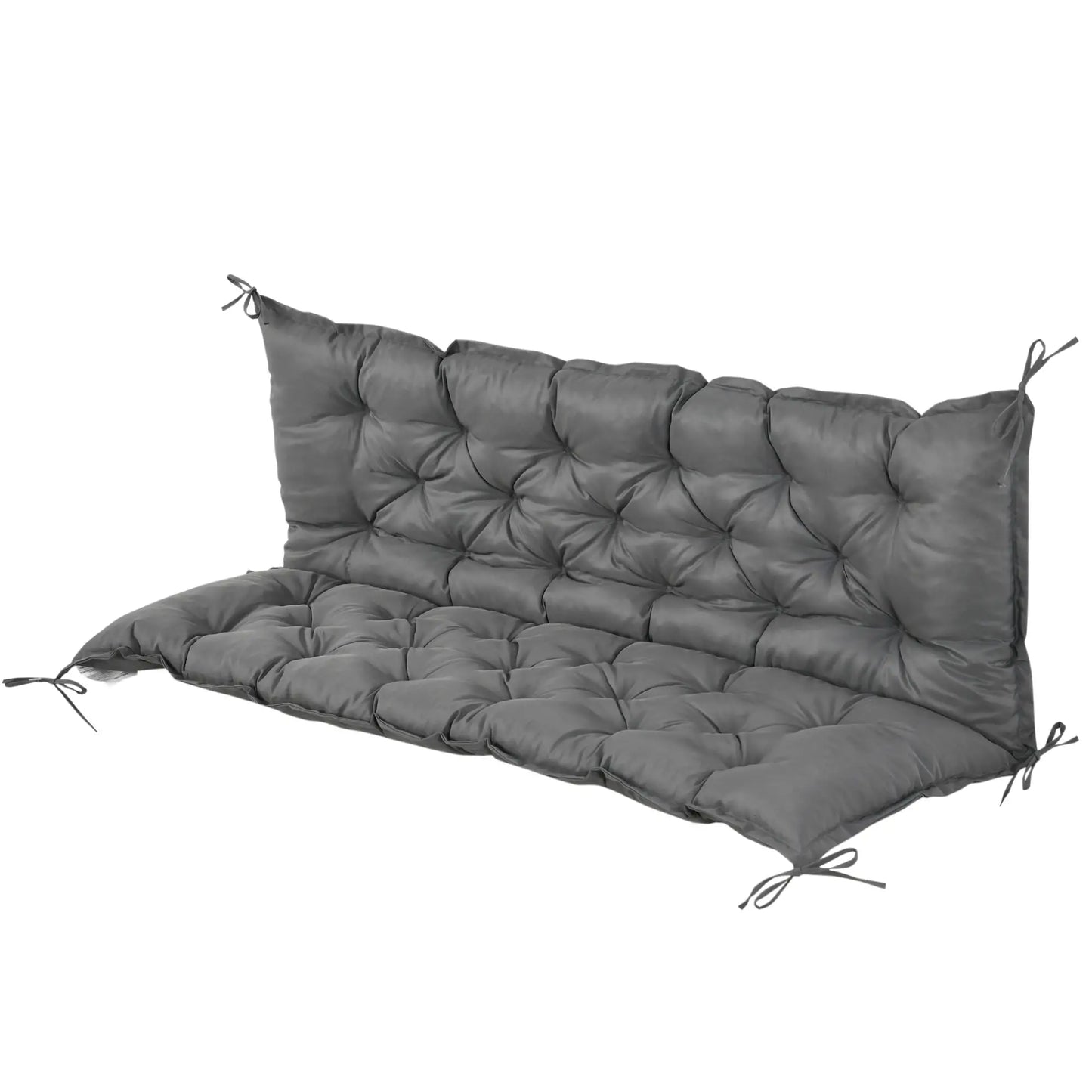 59" x 40" x 4" Outdoor Bench Cushion, 4" Thick Filling, Dark Grey Patio Chair Cushions at Gallery Canada