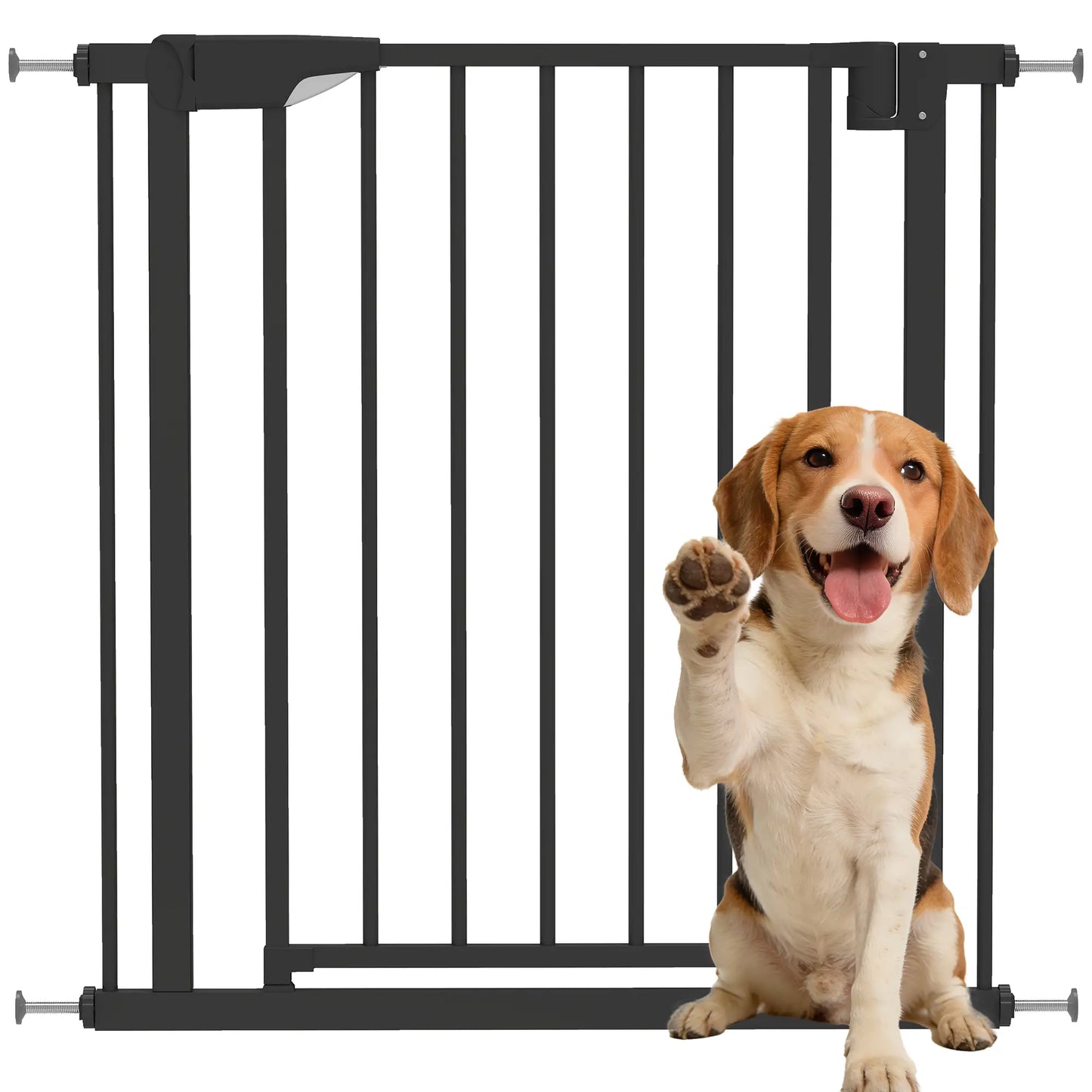 Baby Gate, Pet Safety Gate, 30"-32" Wide, Auto-Close, Black Pet Gates at Gallery Canada