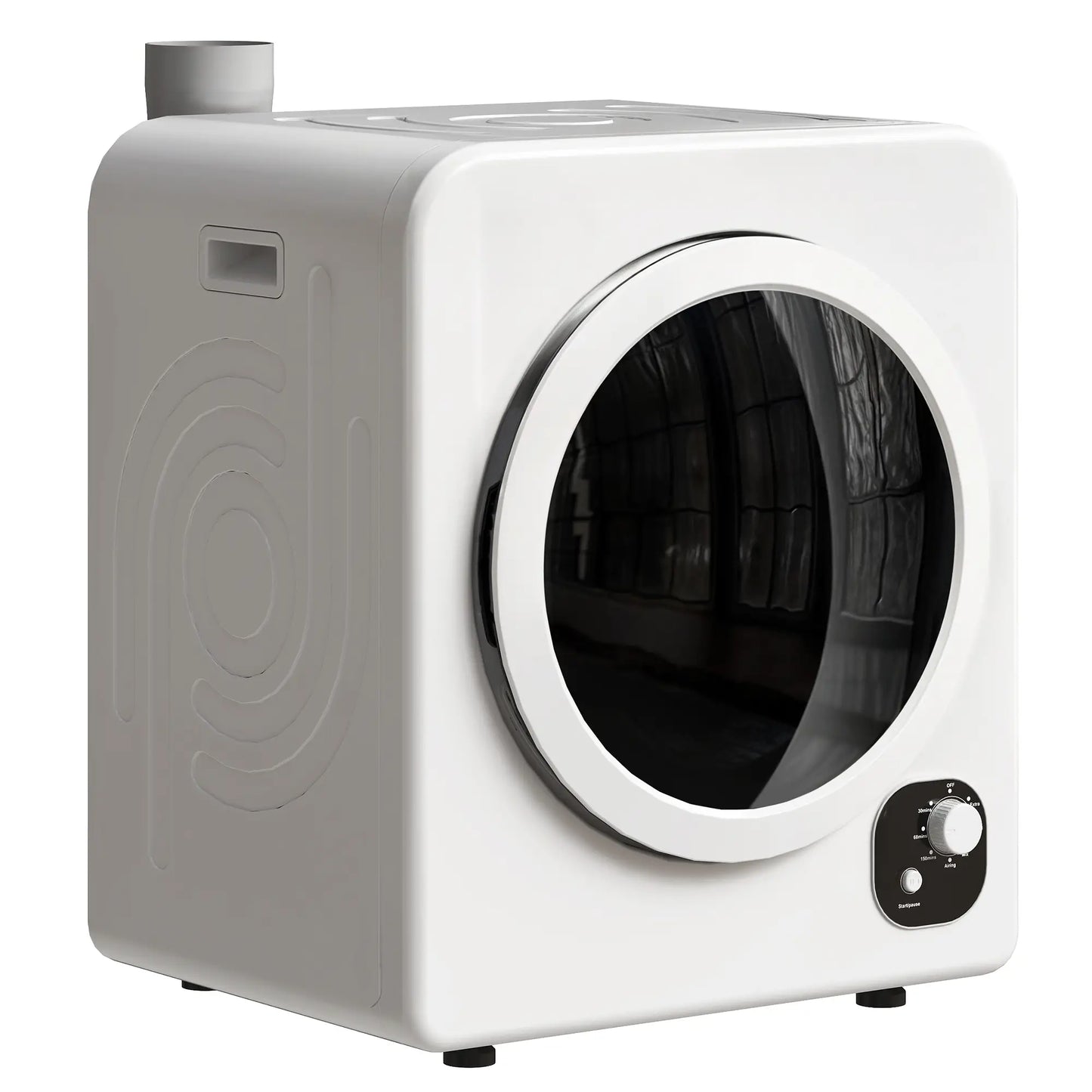 Compact Laundry Dryer, 1300W Portable, Stainless Steel Tub, White Dryer Machines at Gallery Canada