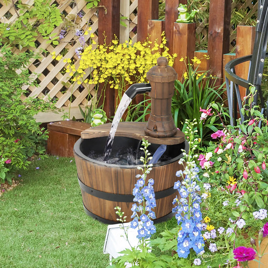 Outdoor Garden Fountain with Electric Pump, Carbonized Water Fountains Carbonized at Gallery Canada
