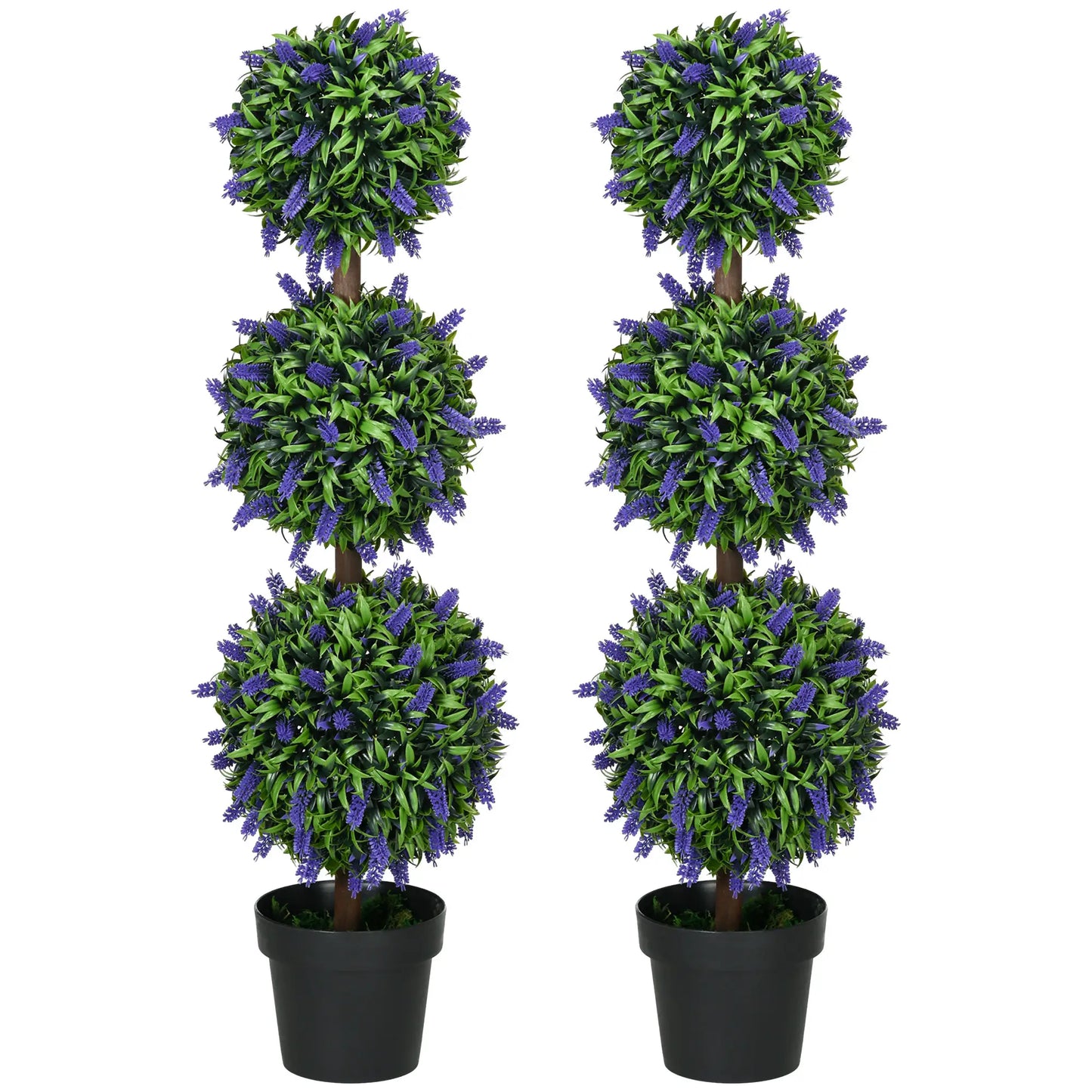 Artificial Lavender Plant Set, 3.5ft, Indoor Outdoor Decor Artificial Trees at Gallery Canada