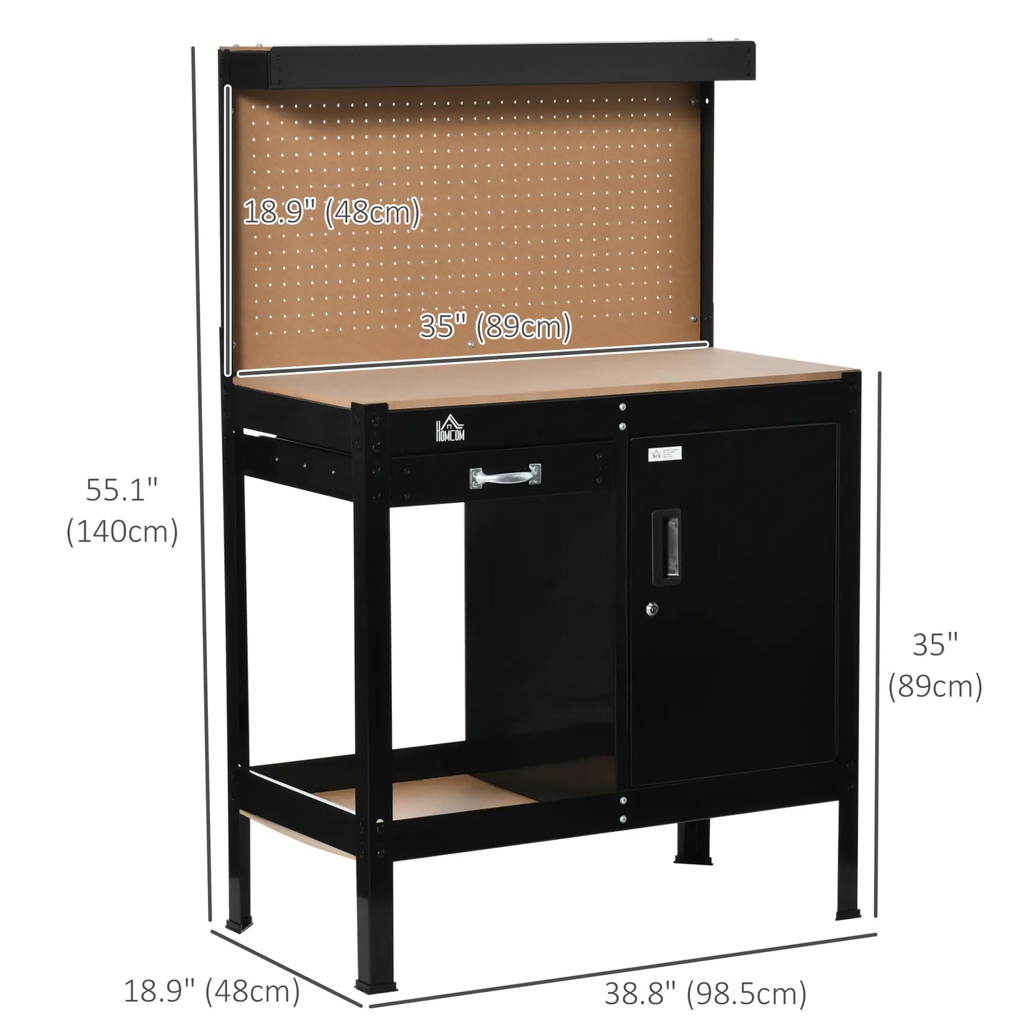 Multipurpose Garage Workbench, Storage Drawer, Peg Board, Lockable Cabinet Office Desks & Work Stations at Gallery Canada