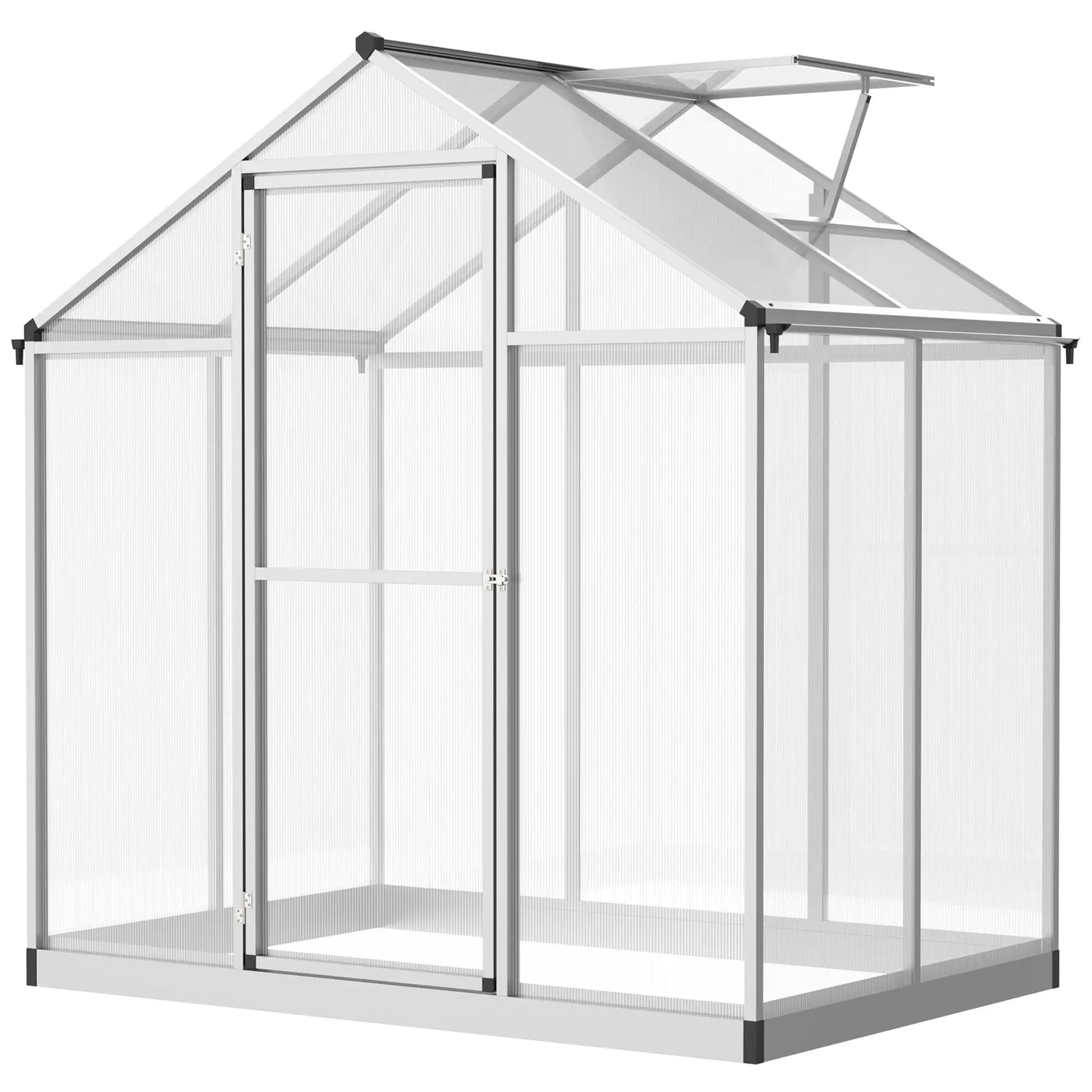 4' x 6.2' x 6.4' Walk-In Greenhouse, Polycarbonate Panels, Aluminum Frame Walk In Greenhouses at Gallery Canada