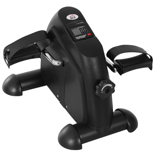 Portable Mini Pedal Exercise Bike Indoor Cycle Fitness Arm Leg w/ LCD Display, Black - Gallery Canada