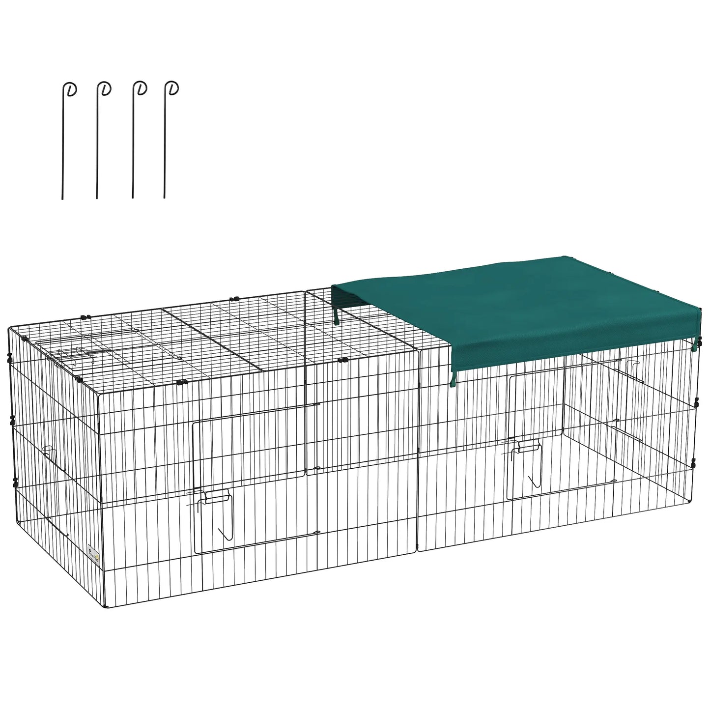 Small Animal Cage With Roof, Indoor Outdoor Use, 87" x 34" x 28", Green Houses & Habitats at Gallery Canada