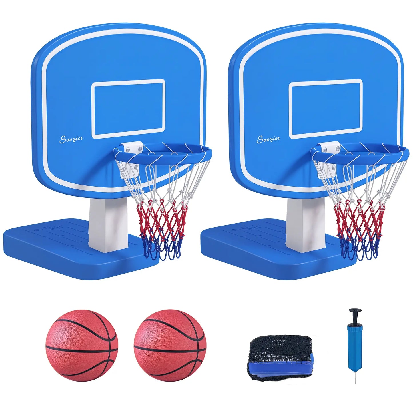 2-in-1 Pool Basketball Hoop and Volleyball Set, Portable with Fillable Base Basketball at Gallery Canada