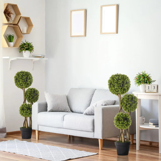 2 3FT Artificial Bamboo Trees in Pot, Home Office Decor, Green Artificial Trees Green at Gallery Canada