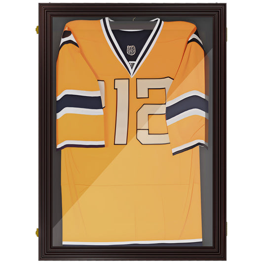24" x 32" Hockey Jersey Frame, Jersey Shadow Box for Basketball, Football, Baseball, Brown - Gallery Canada