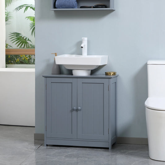 Under Sink Bathroom Cabinet, 2 Doors, Shelf, Grey Bathroom Cabinets Grey at Gallery Canada