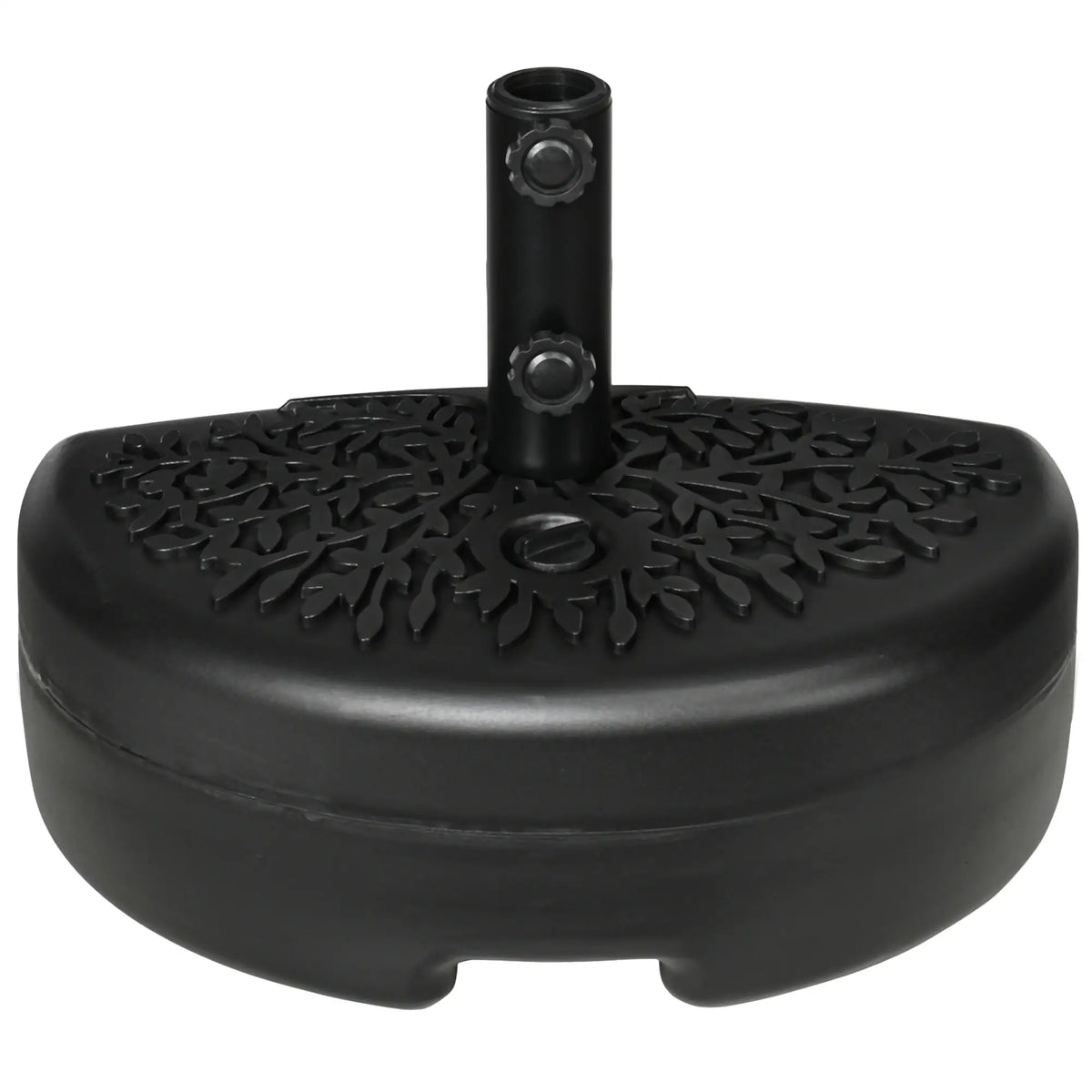 Half Round Umbrella Base, 40lb Water or 46lb Sand, Black Umbrella Bases at Gallery Canada