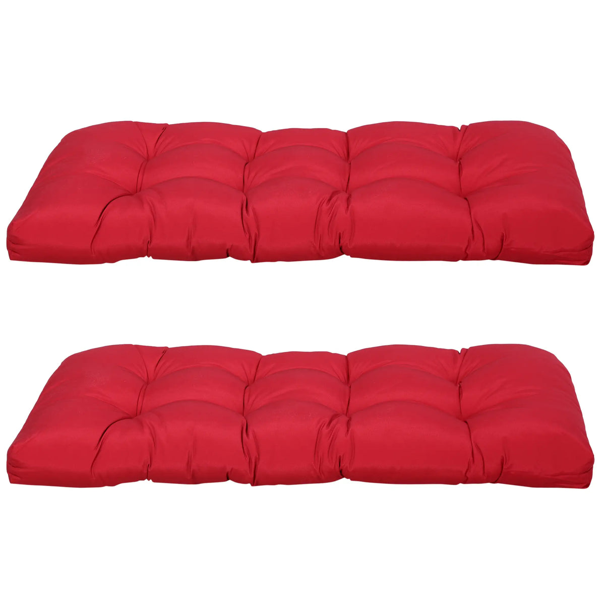 2 Seat Patio Loveseat Cushions, 43"x19"x3", Wine Red Patio Chair Cushions at Gallery Canada