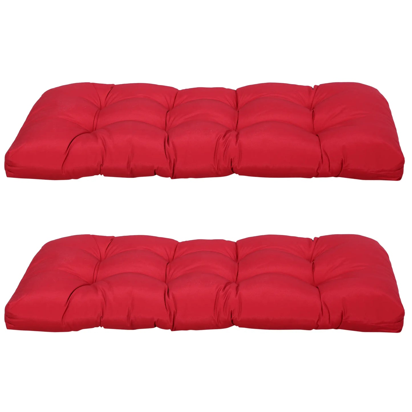 Patio Bench Replacement Cushions, 2 Seater, 43" x 19" x 3", Wine Red Patio Chair Cushions at Gallery Canada