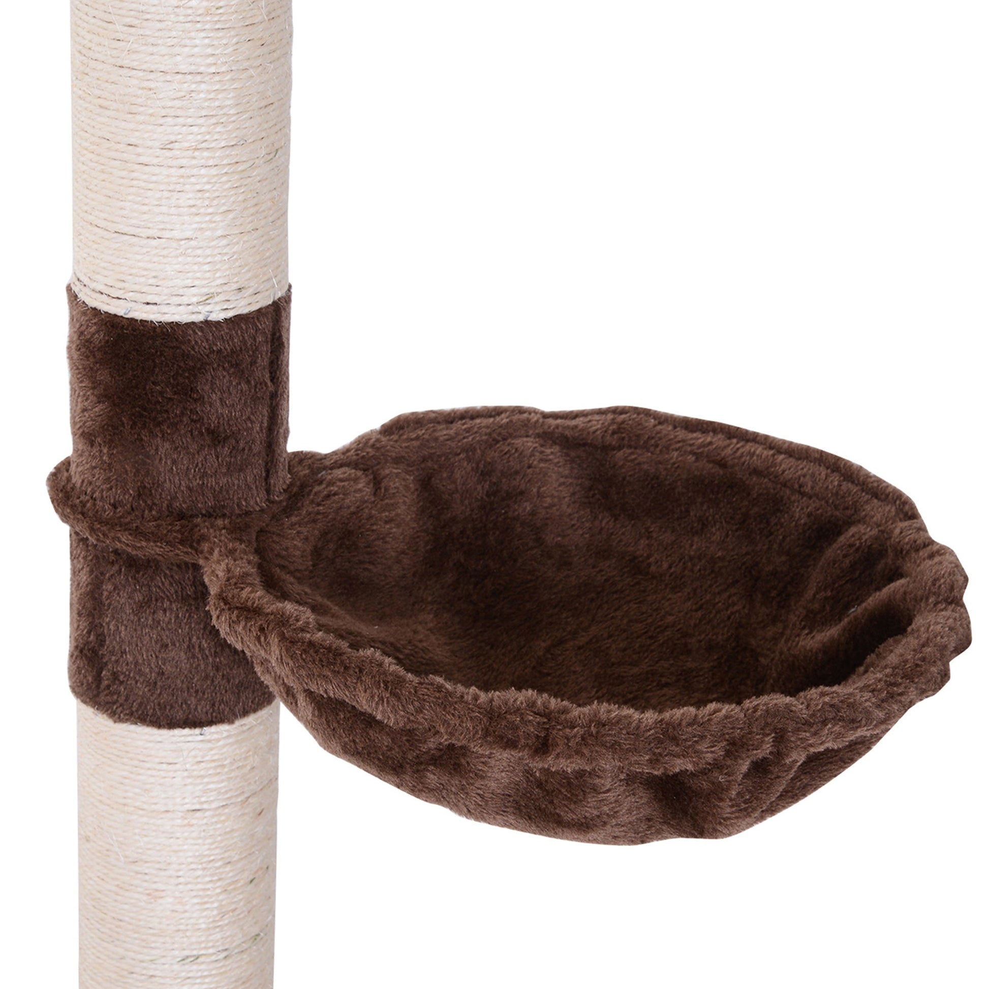 8.5ft Cat Climbing Tree 5-Tier Kitty Activity Center with Scratching Post Brown and White at Gallery Canada