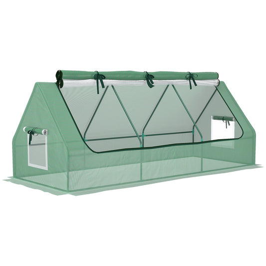 Portable Mini Greenhouse with Mesh Windows for Indoor and Outdoor, 94.5" x 35.4" x 35.4", Green - Gallery Canada