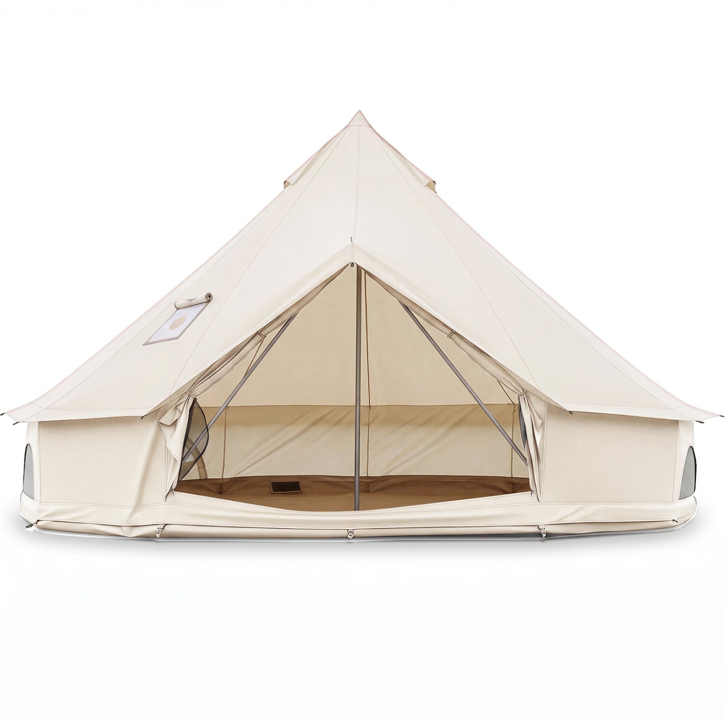 Waterproof Bell Tent With Stove Jack, Mesh Windows, M