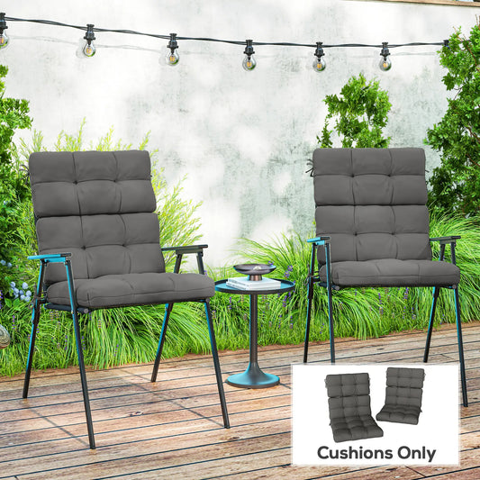2-Piece Back Seat Cushion, Outdoor Patio Chair Set, Dark Grey Patio Chair Cushions Dark Grey at Gallery Canada